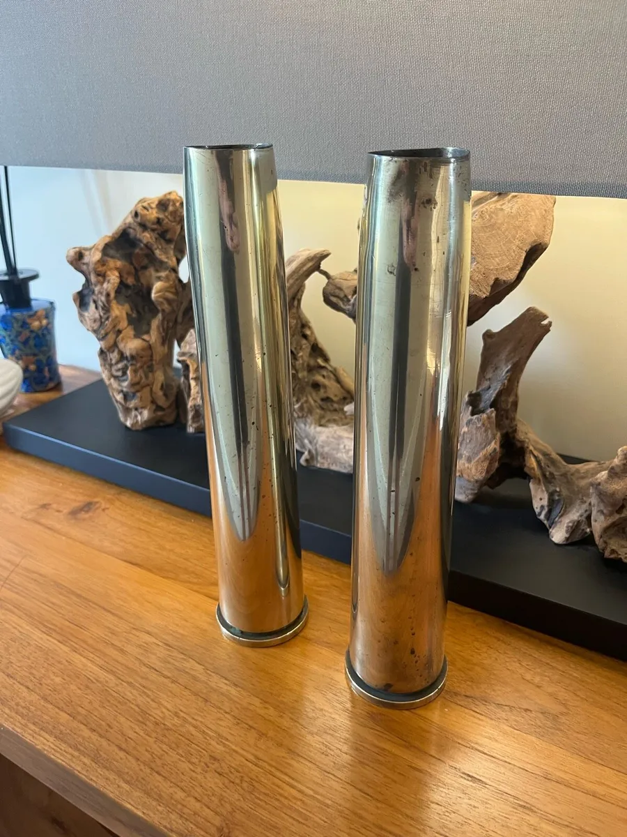 Vintage 40mm Brass AA Shells - Image 3