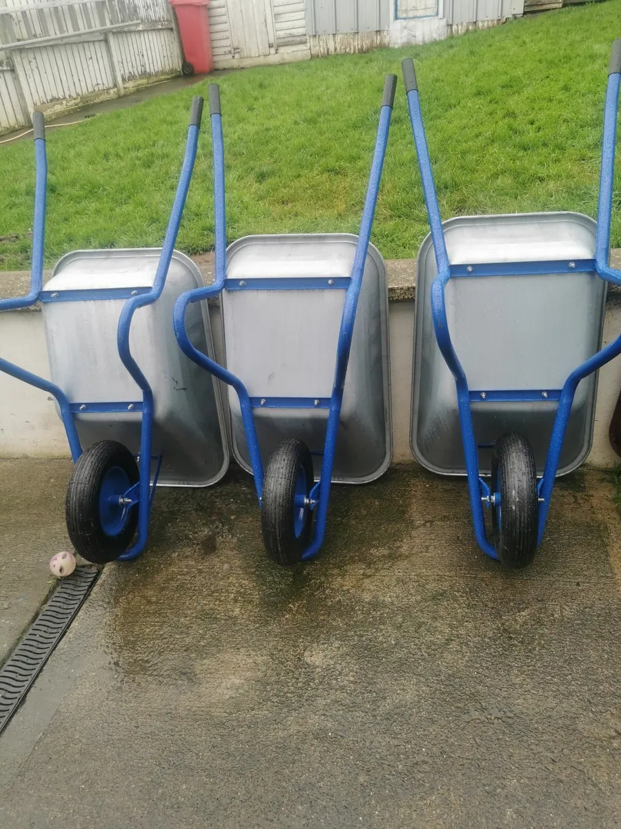 Galvanised wheel barrow