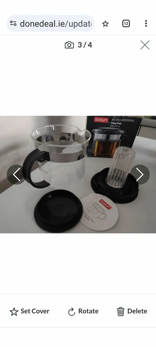 New 1Lt Bodium bistro glass teapot with infuser - Image 3