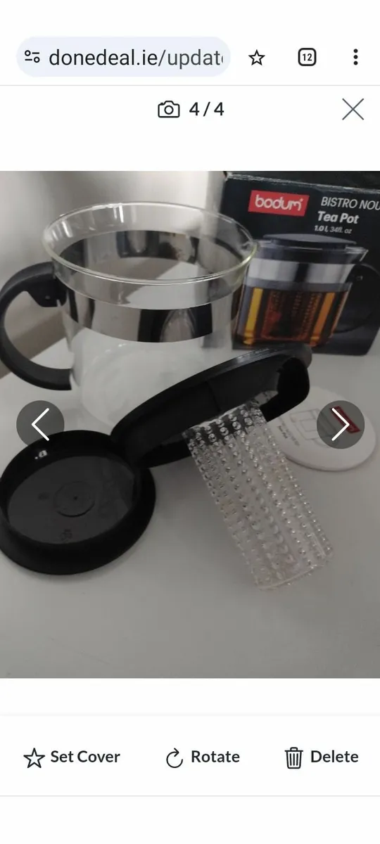 New 1Lt Bodium bistro glass teapot with infuser - Image 4