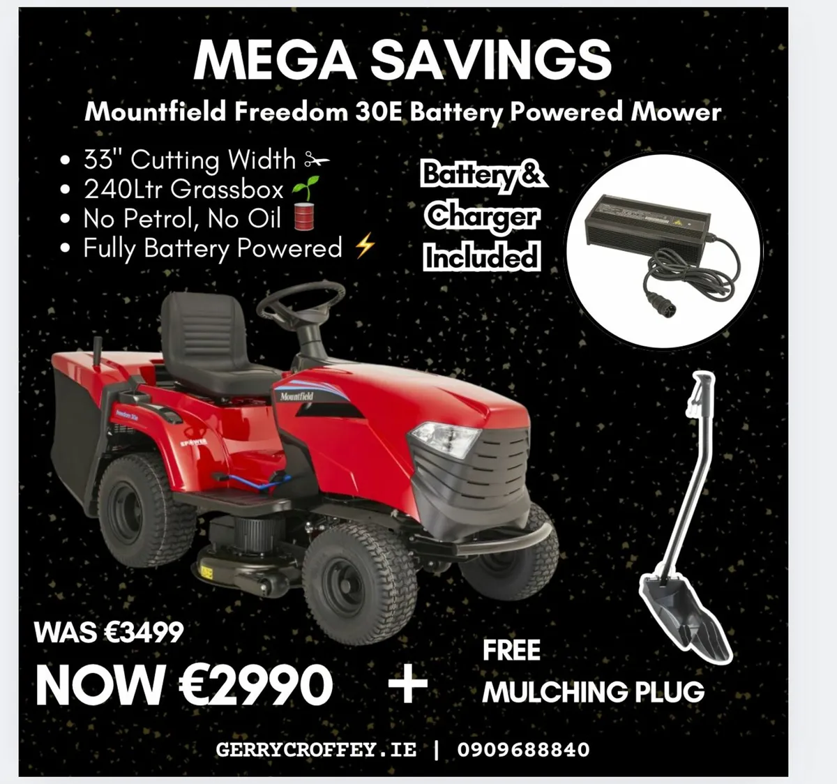 Mountfield Fully Battery Powered Ride on ⚡️ 🔋 - Image 1