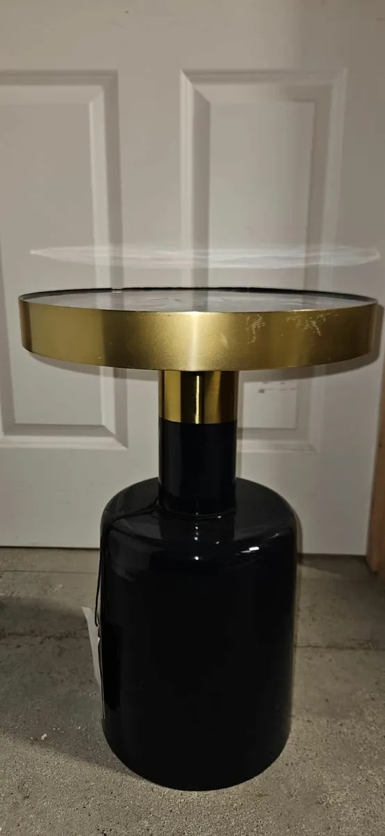 Blue and Gold Side Table