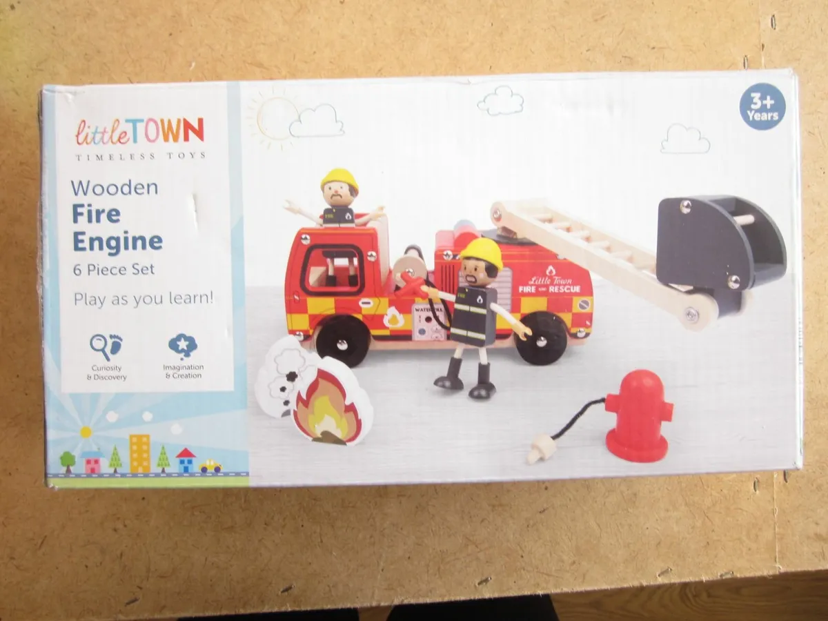 New Little Town Wooden Fire Engine - Image 1