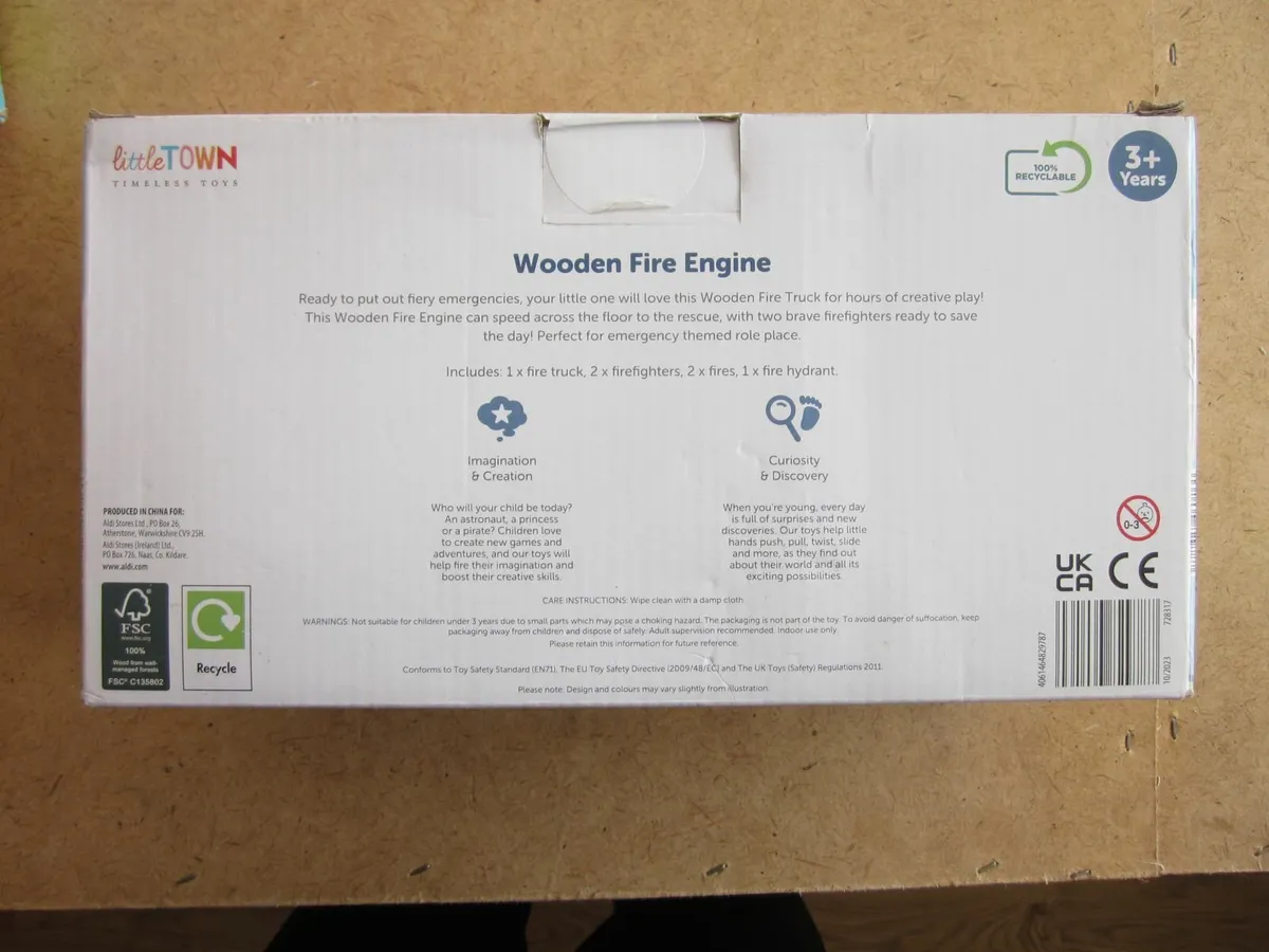 New Little Town Wooden Fire Engine - Image 2