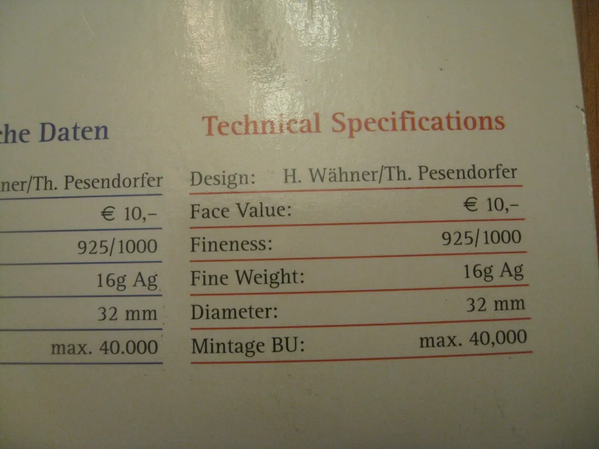 Austria 2004 The Castle Hellbrunn 10 Euro Coin Set - Image 3