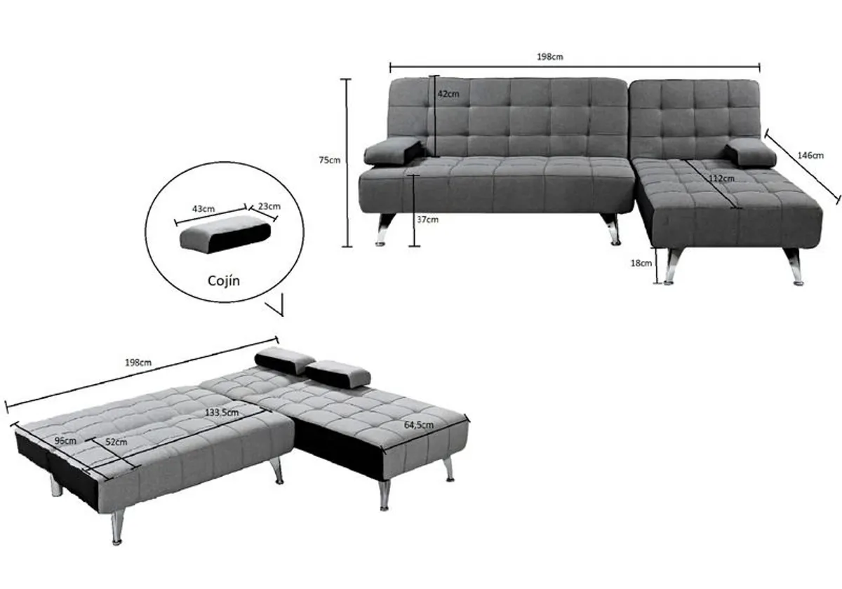 Durable & Stylish Corner Sofa Bed FREE DELIVERY - Image 2