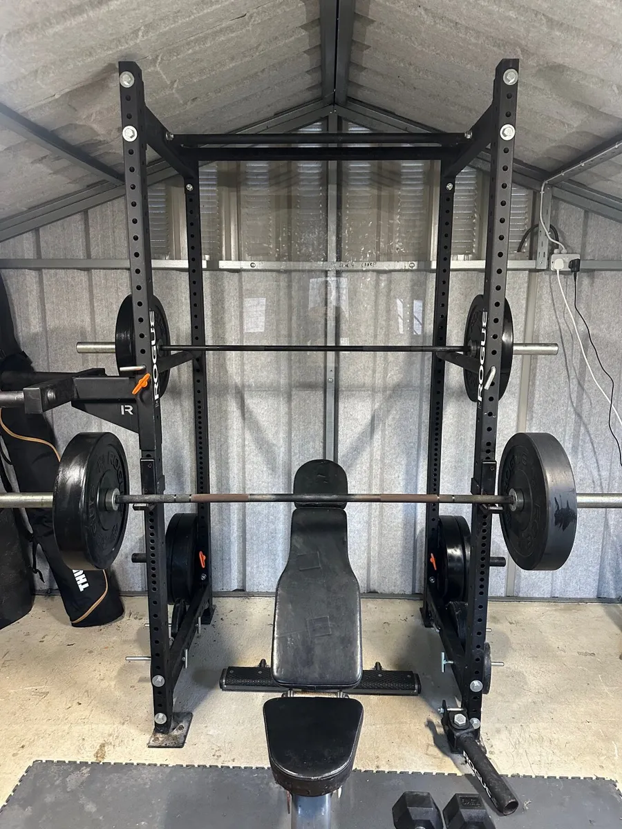 Rogue 30" R-3BT Rack, Bars, Weights, & Accessories - Image 1