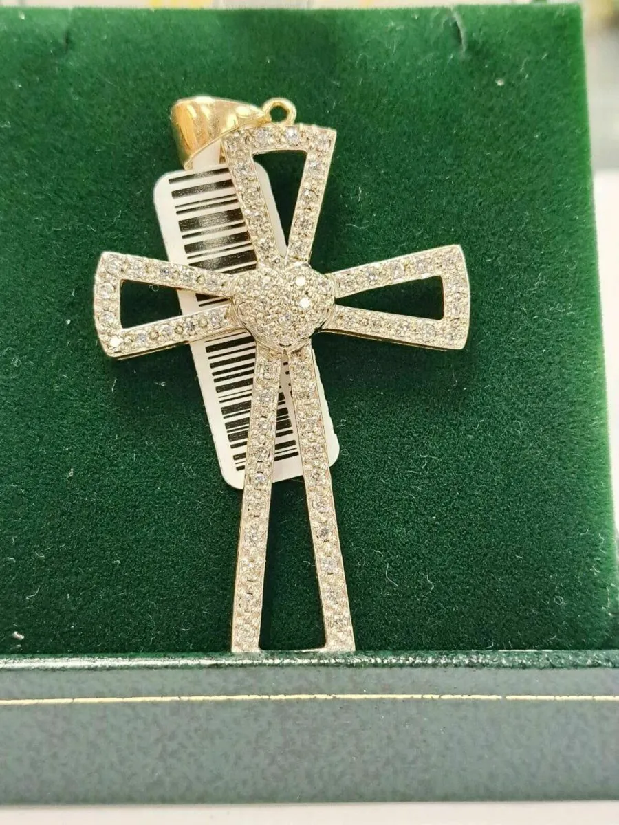 9K Gold Cross Cizat Pendant - Image 2