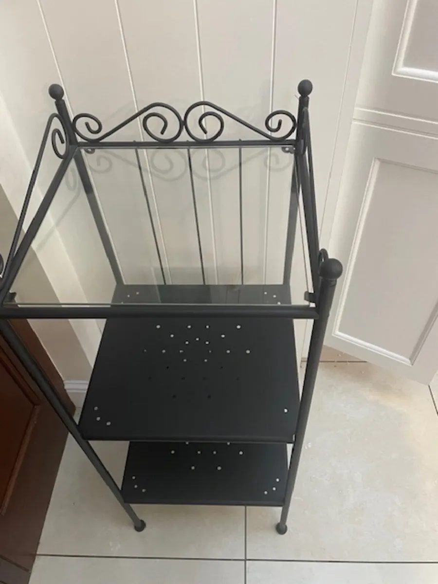 Side Stand – Wrought Iron – 3-Tier Shelving Unit - Image 1