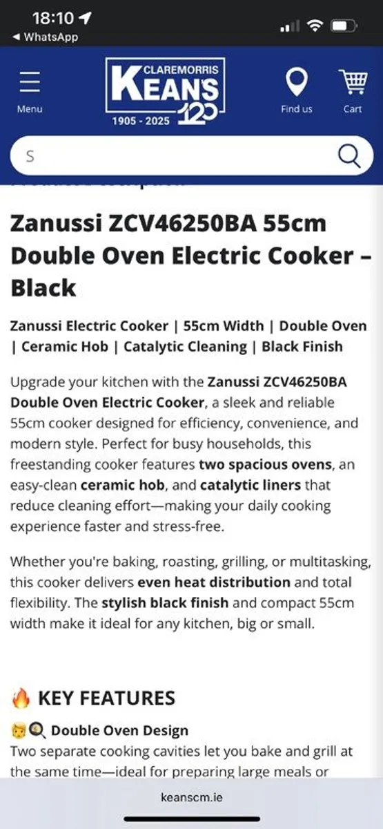 Zanussi electric Cooker double oven and hob - Image 3