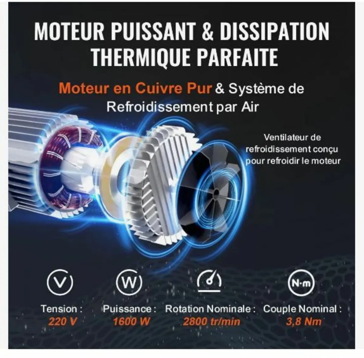 Electric Winch Wire Rope 1600W 220V - Image 2