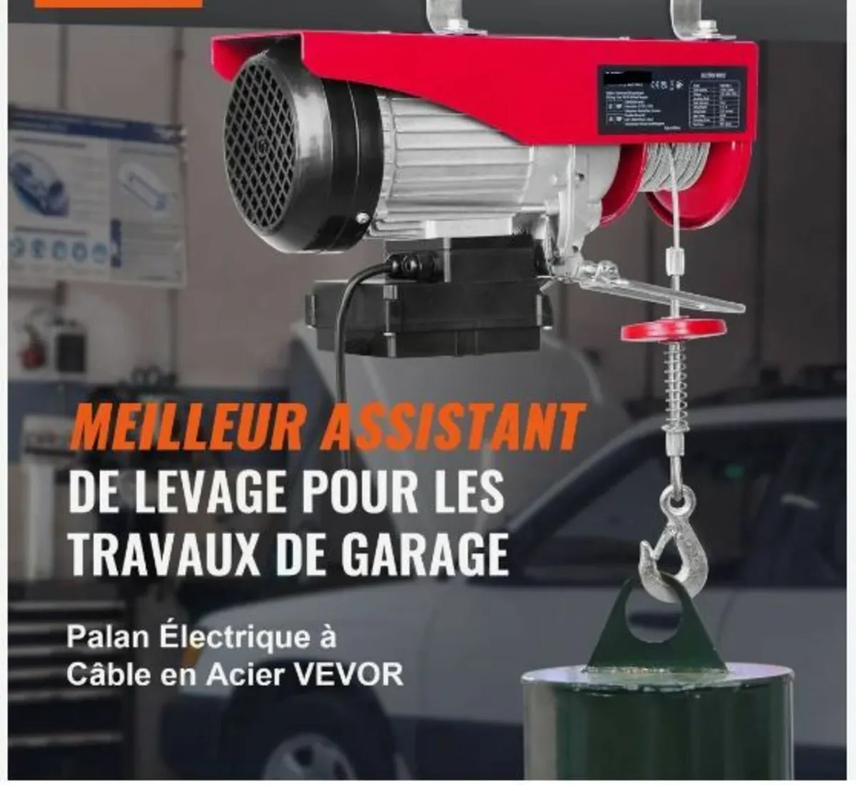 Electric Winch Wire Rope 1600W 220V - Image 3