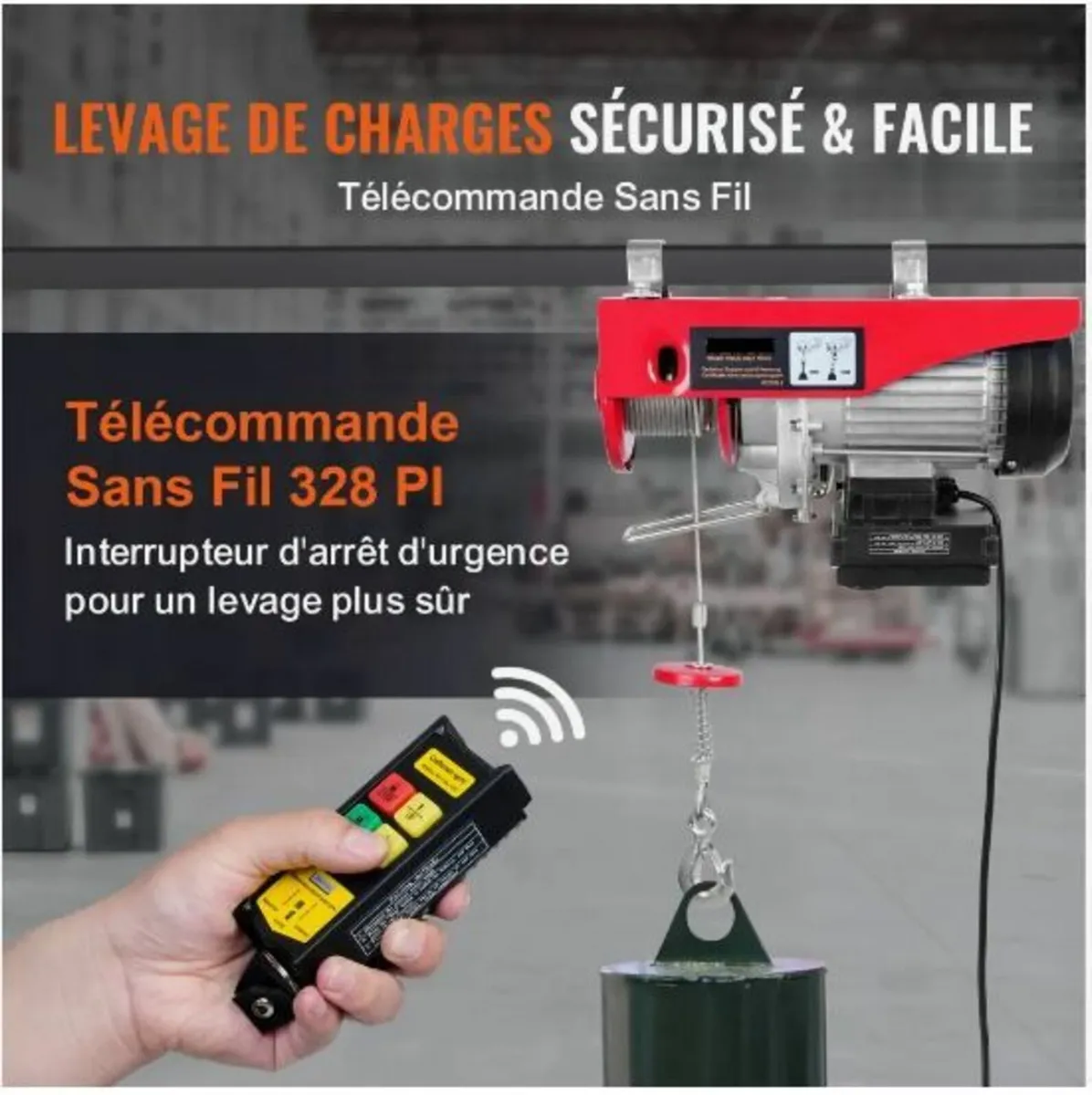 Electric Winch Wire Rope 1600W 220V - Image 4