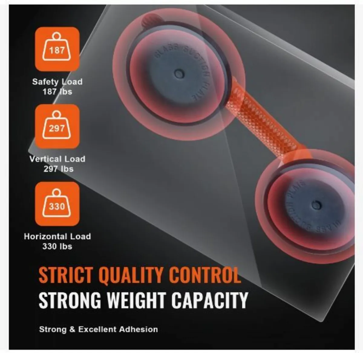 Glass Suction Cup, 11.9 cm 2 Pack - Image 4