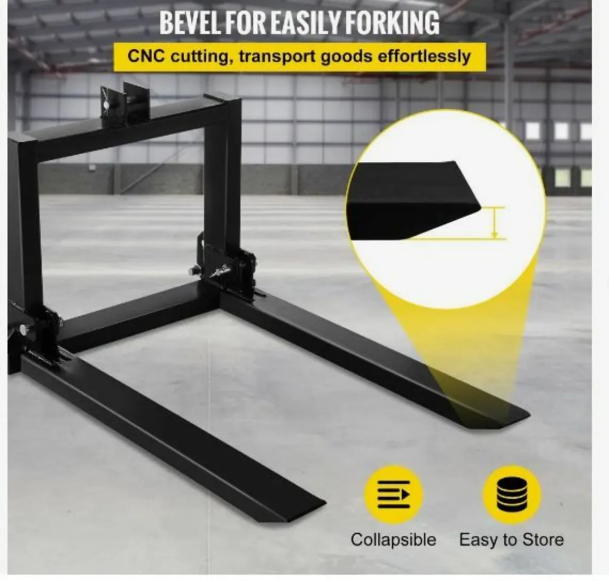 3 Point Hitch Pallet Fork 907.2 kg - Image 4