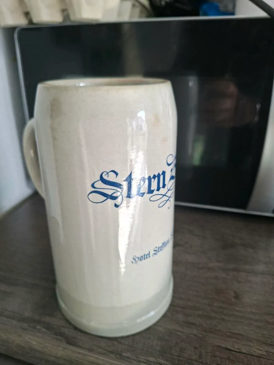 Vintage 70's/80's Ceramic Promotional 1L Beer mug - Image 1