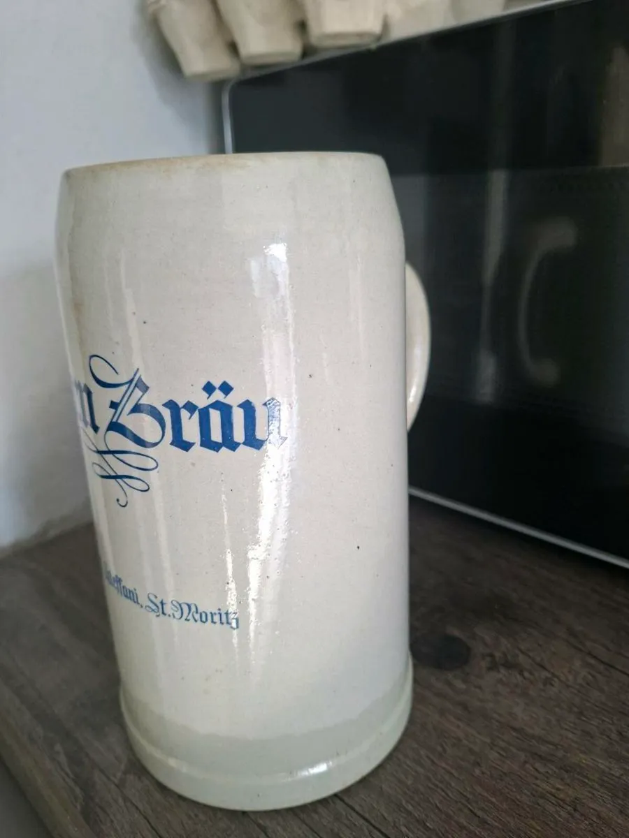 Vintage 70's/80's Ceramic Promotional 1L Beer mug - Image 3