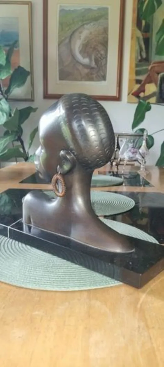Karl Hagenauer brass bust of an African woman - Image 2