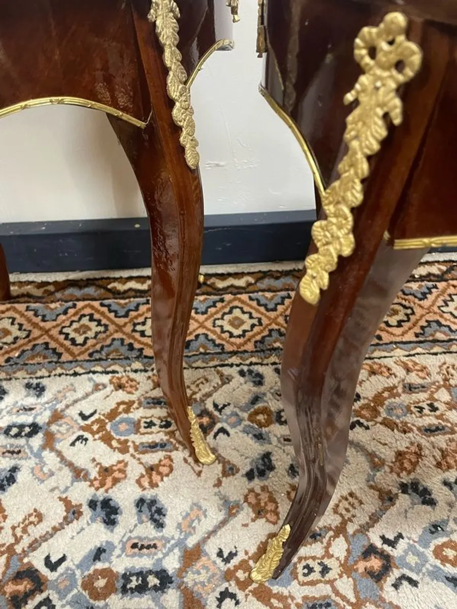 A Beautiful Pair od French Low Marble Top Tables. - Image 3