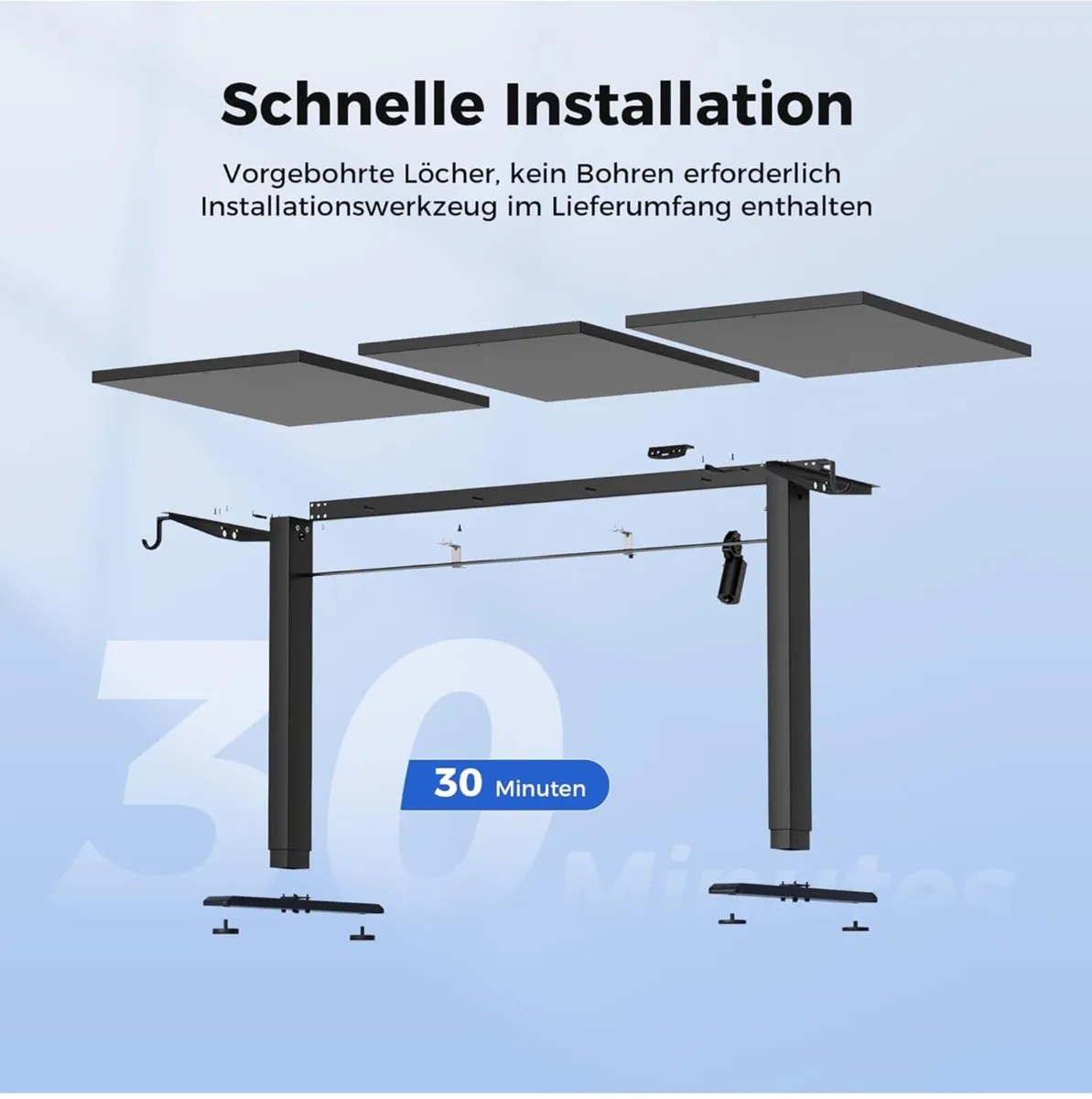 Electric Standing Desk, 120 x 60 cm Height Adjusta - Image 2
