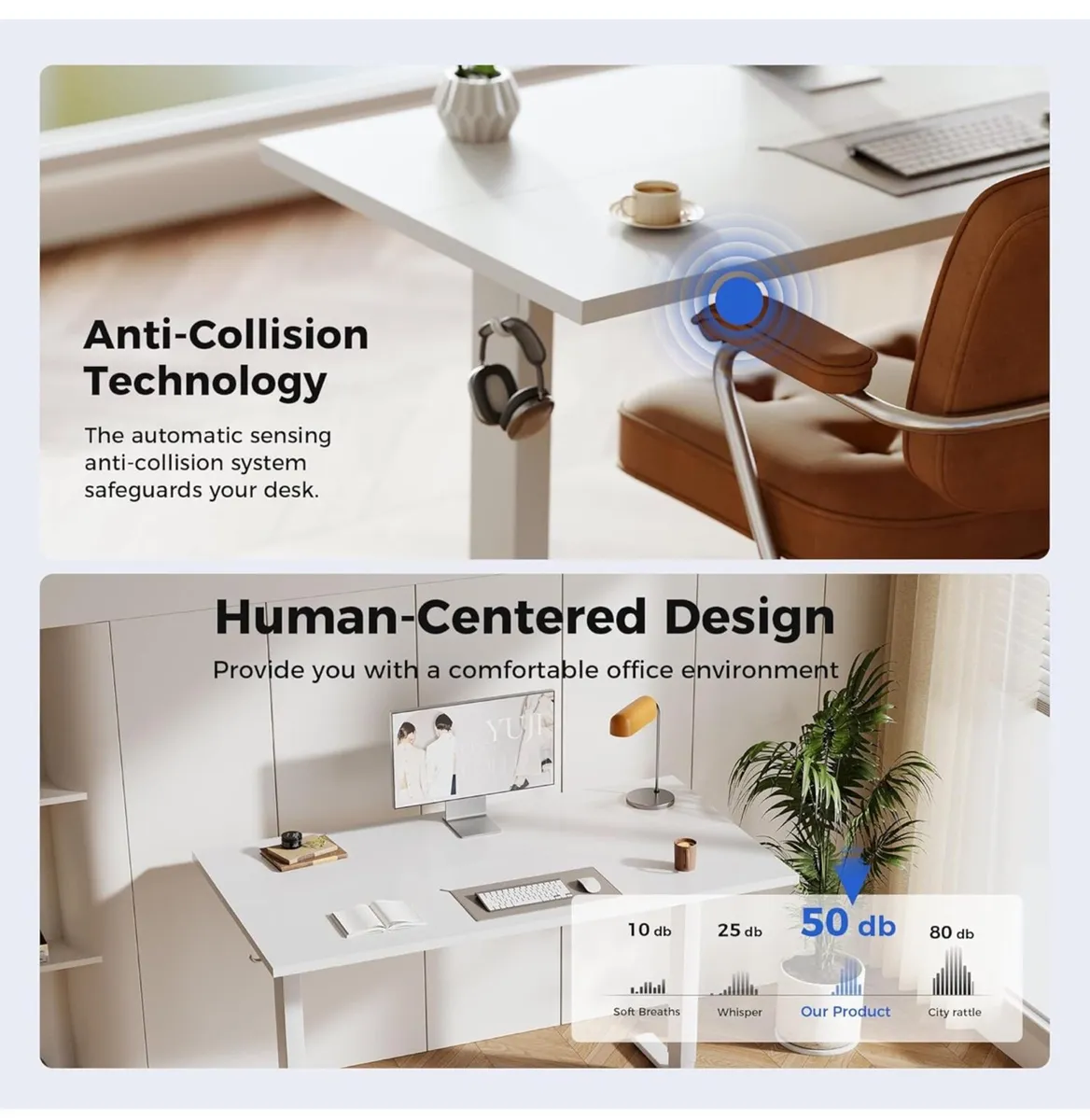 Electric Standing Desk, 120 x 60 cm Height Adjusta - Image 3