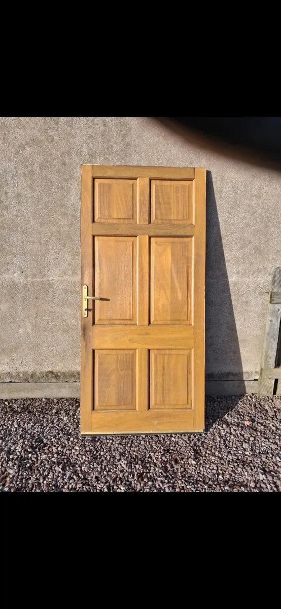 Teak front door and frame - Image 4