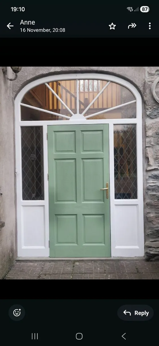 Teak front door and frame - Image 1