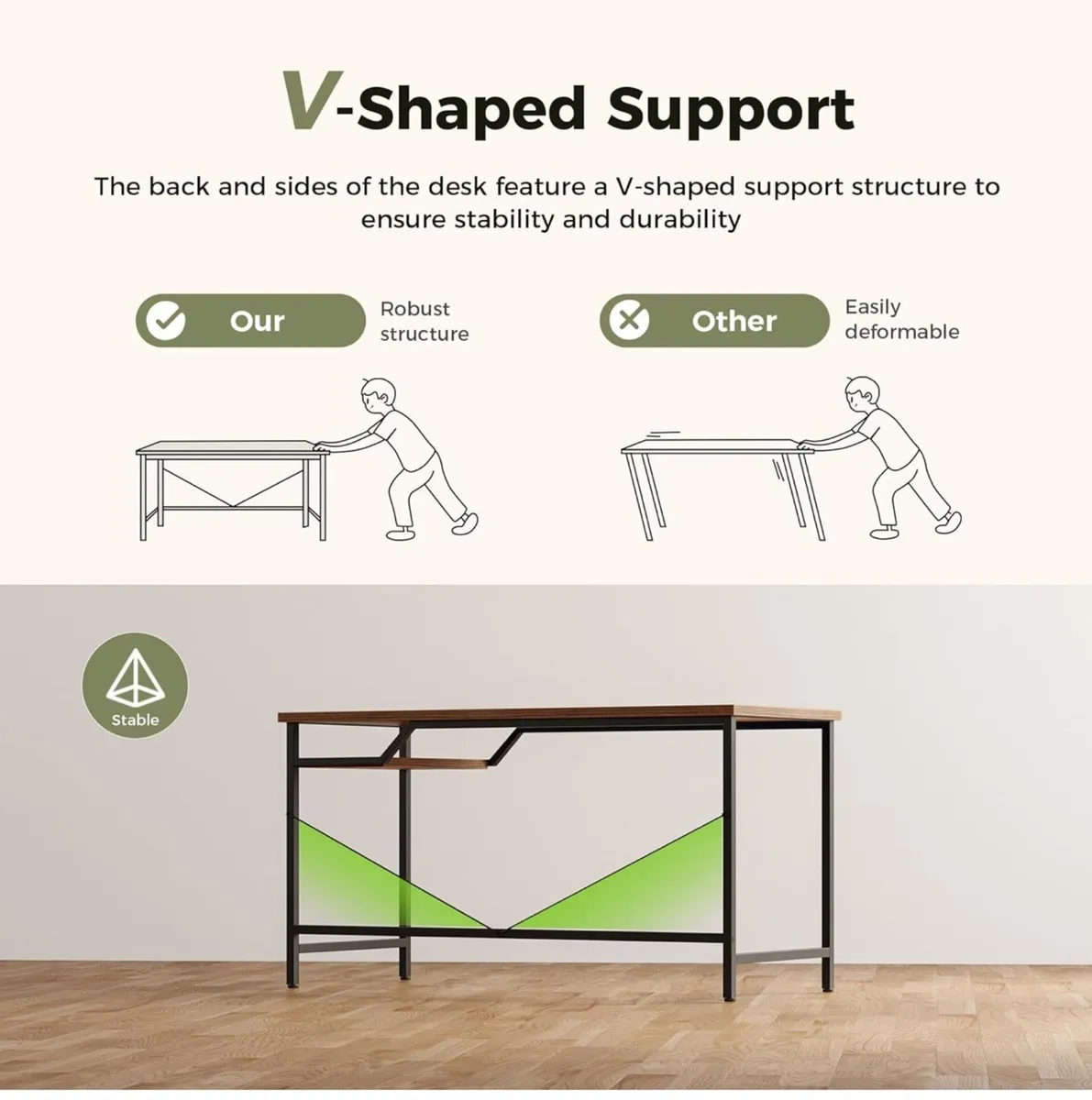 120 cm Computer Desk, Gaming Desk - Image 3