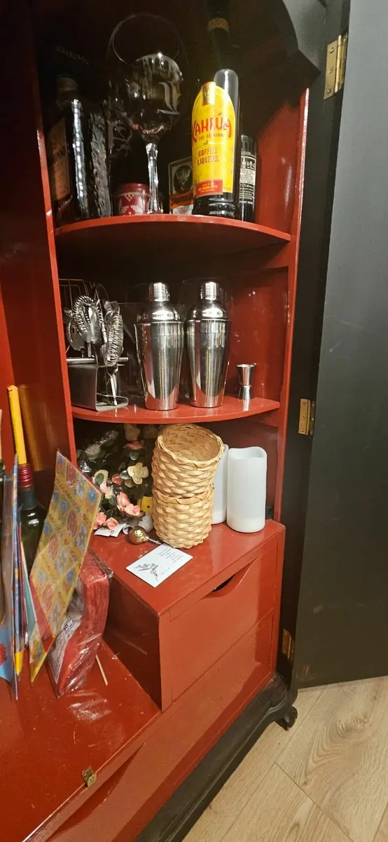 Vintage drinks and storage cabinet - Image 3