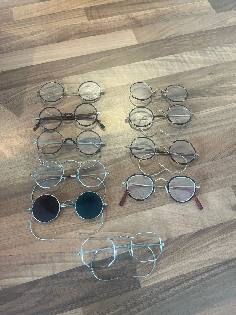 Collection of 1920s Eye Glasses some Gold Algha - Image 1