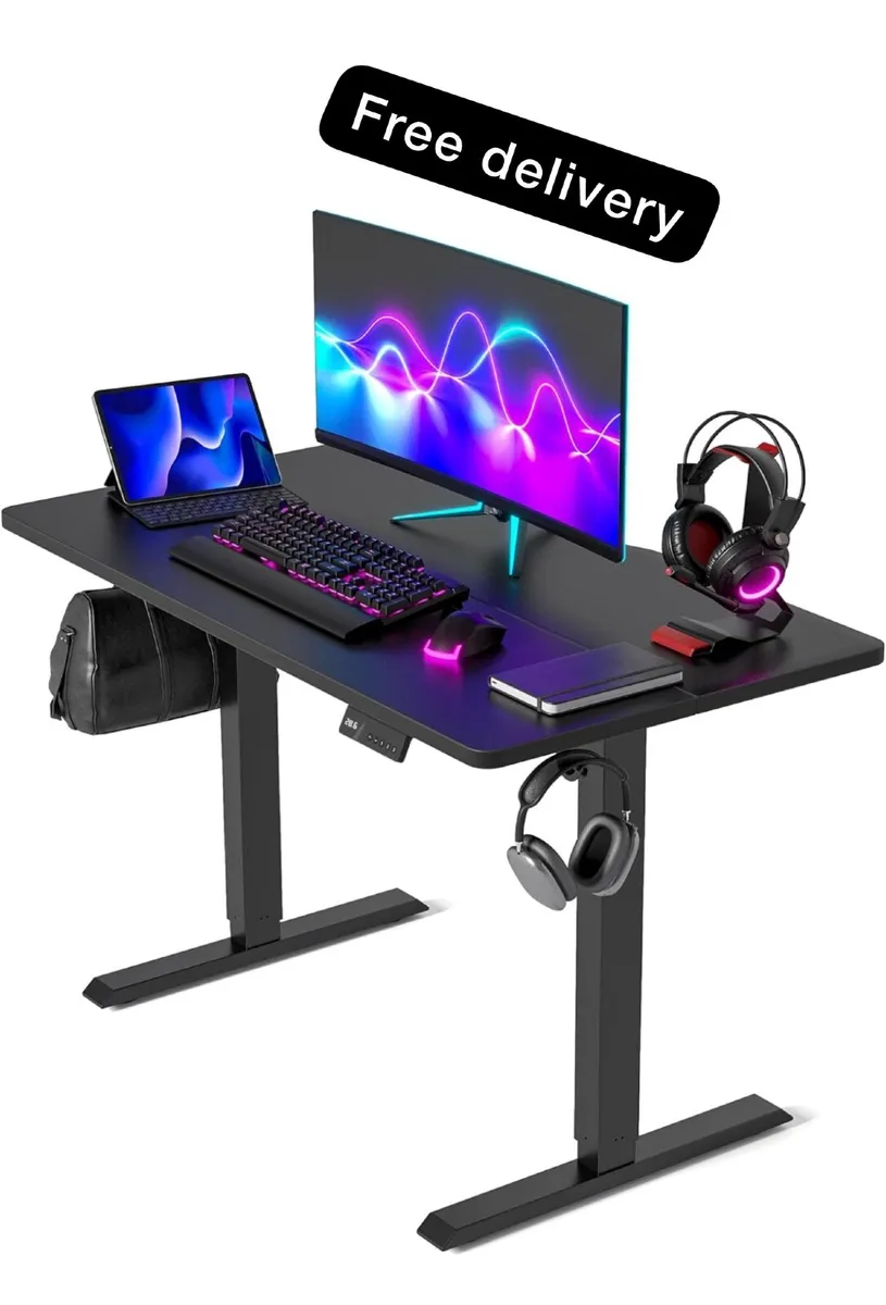 Electric Standing Desk For Gaming 100 x 60 cm Heig - Image 1