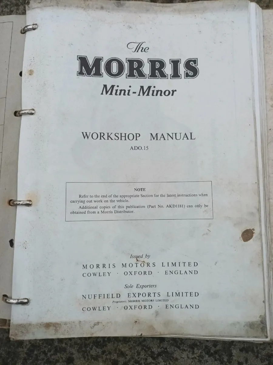 Mini Minor Workshop Manual - Image 4