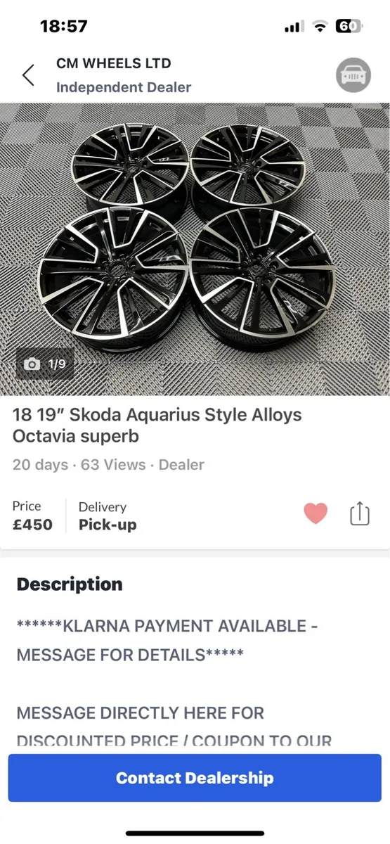 18’’ Inch Skoda Aquarius Alloys - Image 3