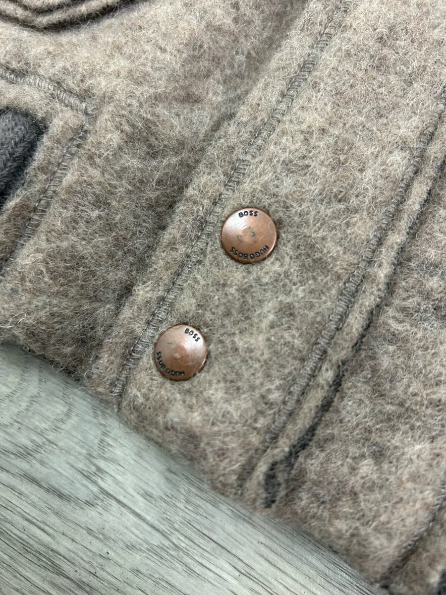 Hugo Boss Wool Blend Hooded Jacket Womens XL - Image 3