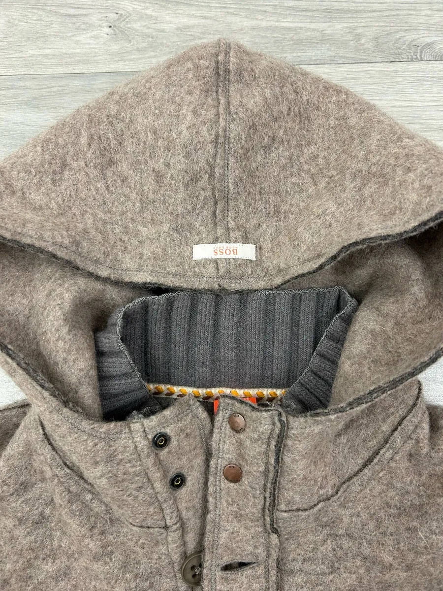 Hugo Boss Wool Blend Hooded Jacket Womens XL - Image 4
