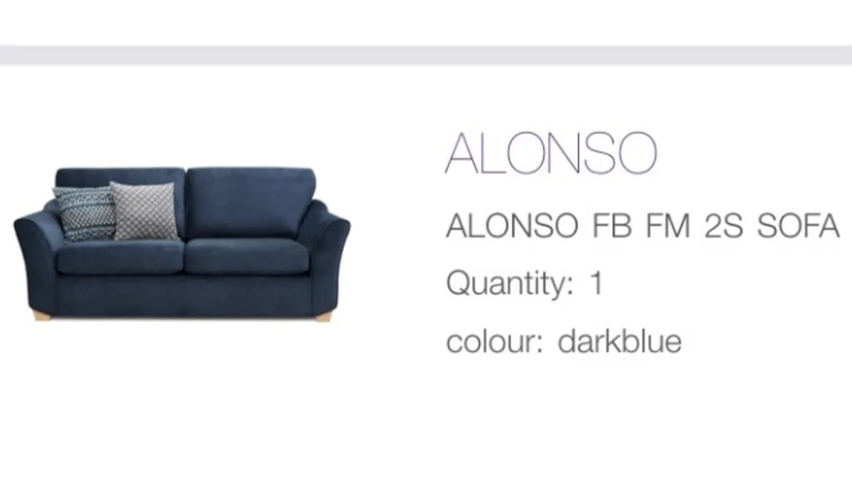 DFS Alonso two seater Sofa, new from 2021 - Image 1