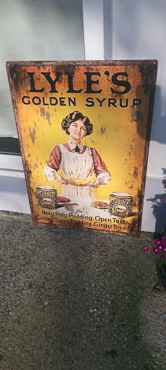 Large  lyals metal sign