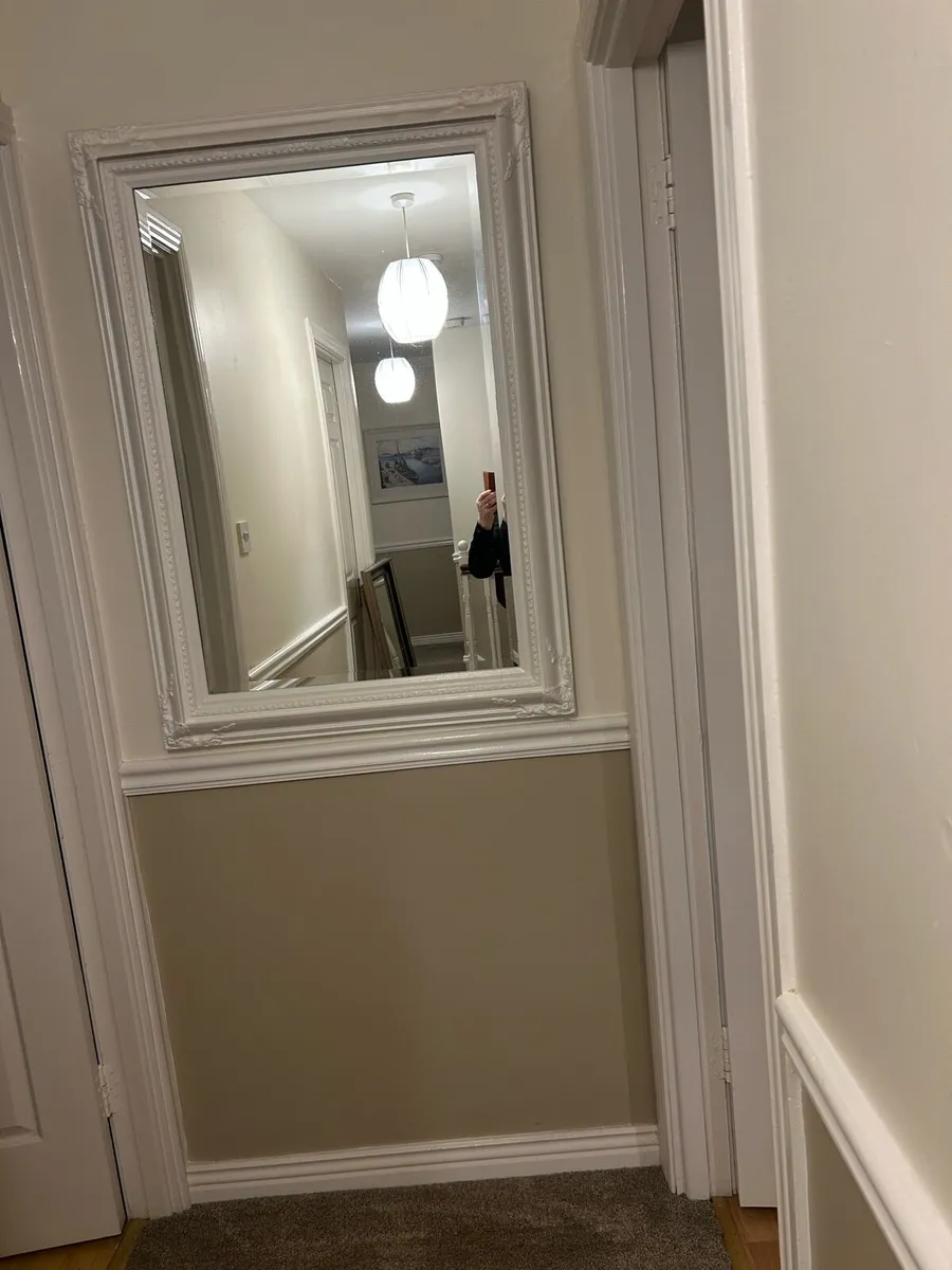 Large white mirror - Image 1
