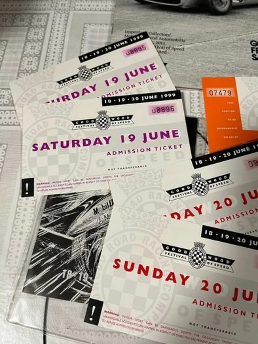 Goodwood Festival of Speed. 1999. Tickets etc - Image 1
