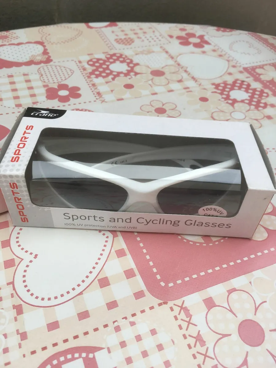 NEW and SEALED Cycling Glasses, White - Image 1