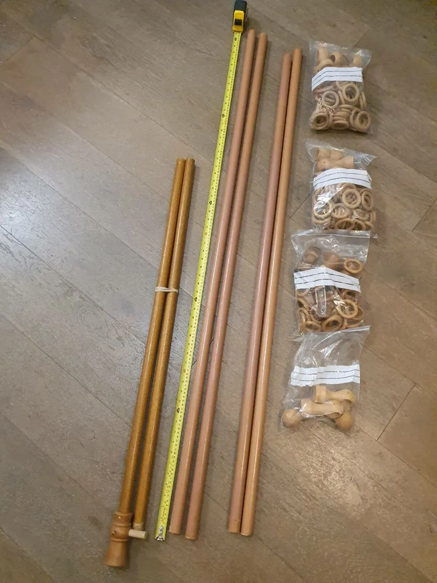Wooden Curtain poles