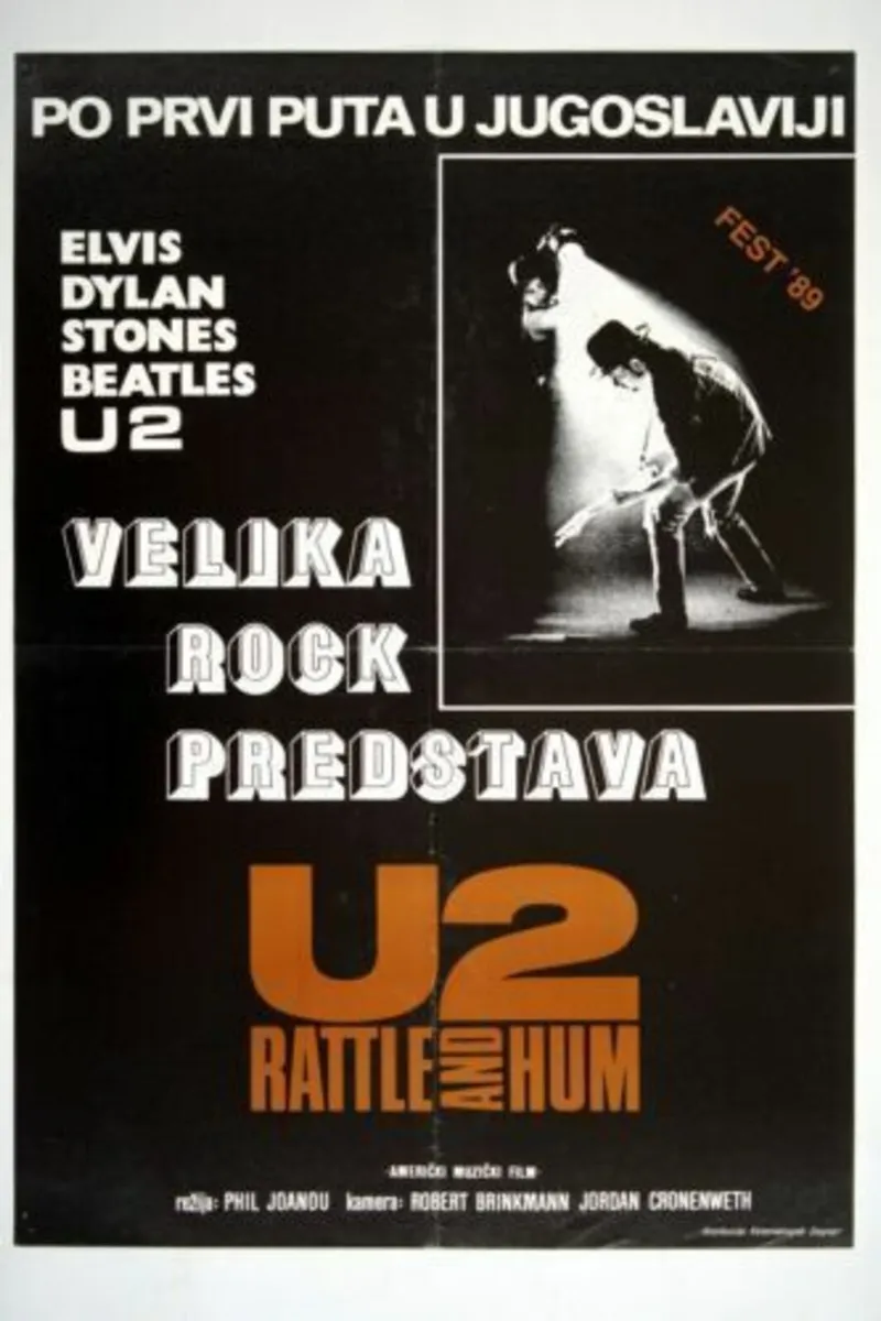 U2 - Rattle and Hum. Poster and Original VHS Video - Image 1
