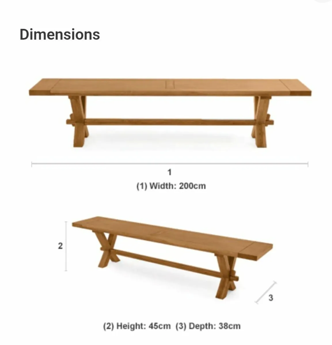 Dining/kitchen room bench - Image 3