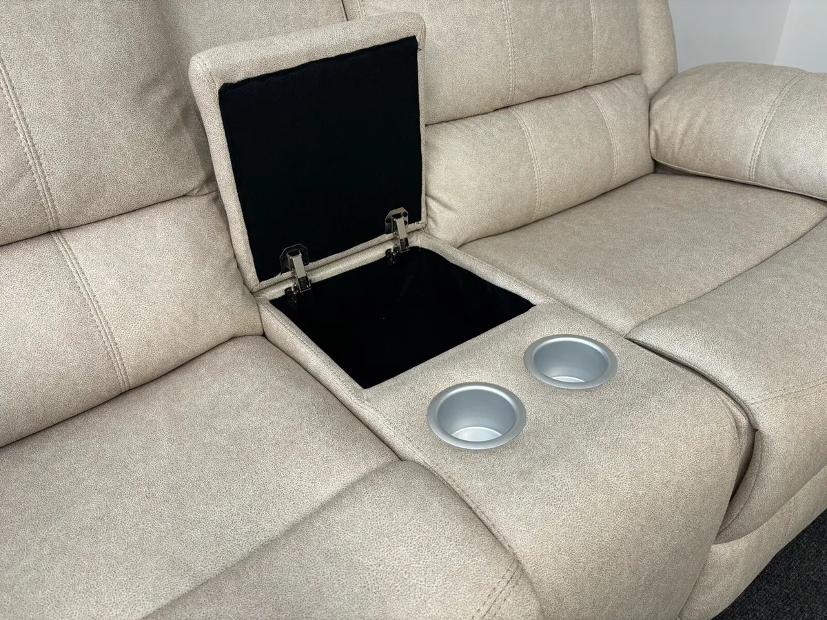 New Beige 3+2 Recliner Sofas - Image 3