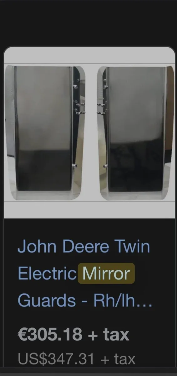 John Deere chrome mirror gaurds - Image 3