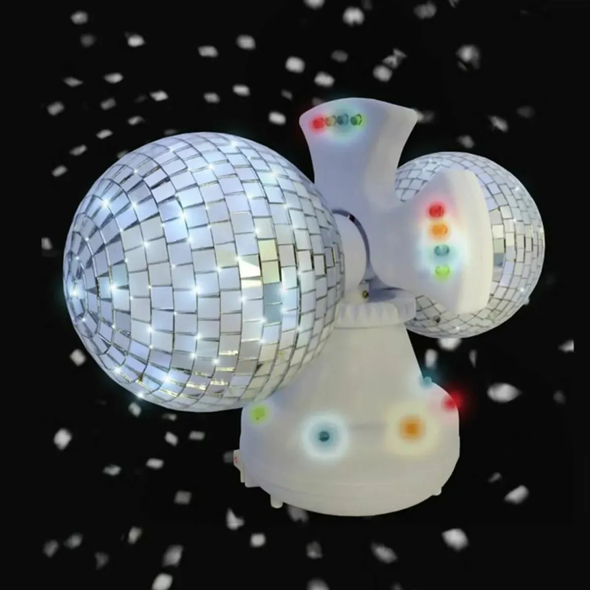 NEW in Box, Twin Rotating LED Disco Ball - Image 3