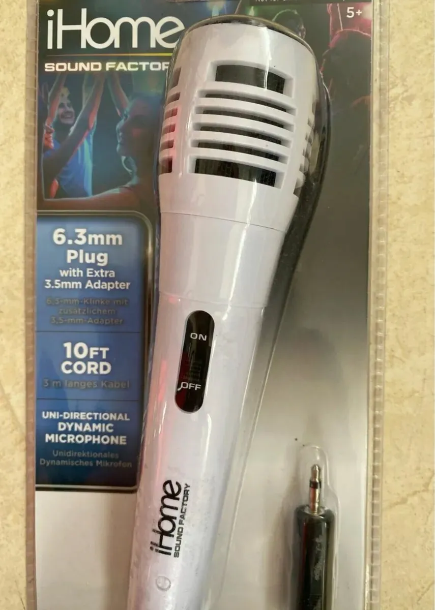 NEW & SEALED iHome Microphone with Adapter- White - Image 2