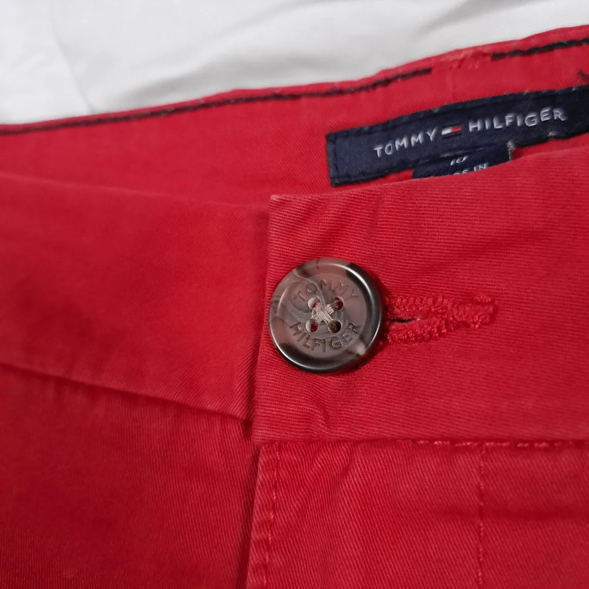 Tommy Hilfiger Red Slim Fit Chino Trousers 14UK - Image 3