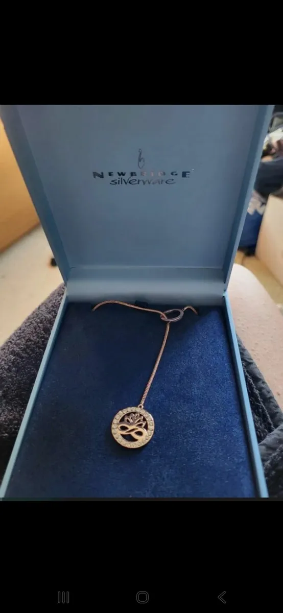 Newbridge Silver Lotus Flower Rose Gold Chain - Image 1