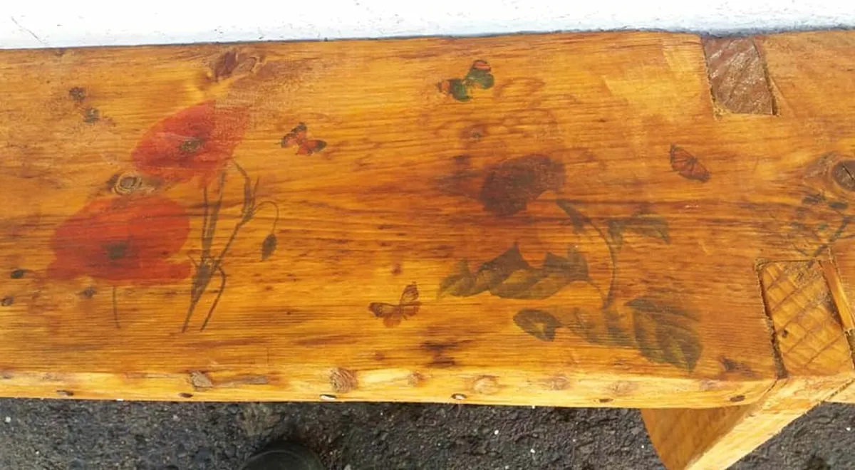 Rustic Wild Garden floating mantel / shelf - Image 2